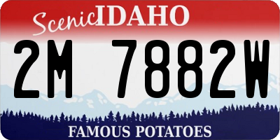 ID license plate 2M7882W