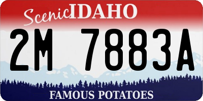 ID license plate 2M7883A
