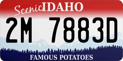 ID license plate 2M7883D