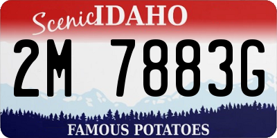 ID license plate 2M7883G