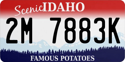 ID license plate 2M7883K