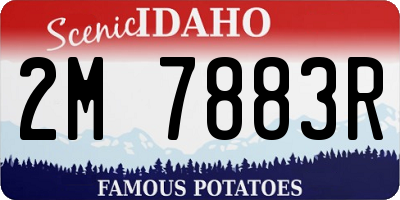 ID license plate 2M7883R