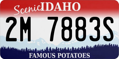 ID license plate 2M7883S
