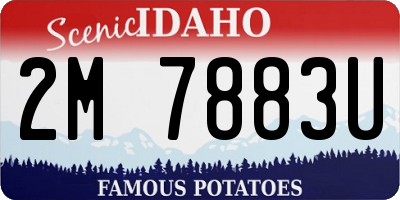 ID license plate 2M7883U