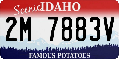 ID license plate 2M7883V