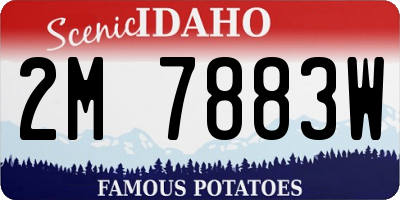 ID license plate 2M7883W