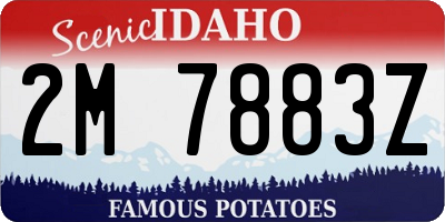 ID license plate 2M7883Z