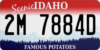 ID license plate 2M7884D