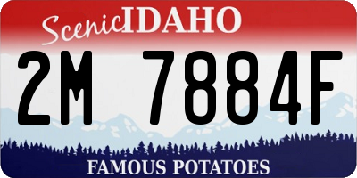ID license plate 2M7884F