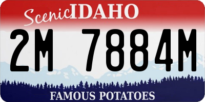 ID license plate 2M7884M