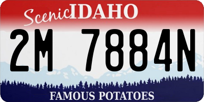 ID license plate 2M7884N