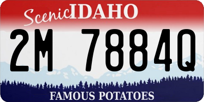 ID license plate 2M7884Q