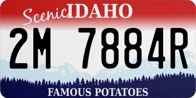ID license plate 2M7884R