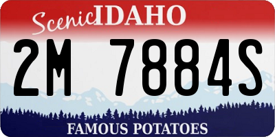 ID license plate 2M7884S