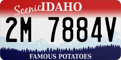 ID license plate 2M7884V