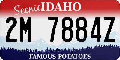 ID license plate 2M7884Z