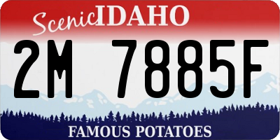 ID license plate 2M7885F