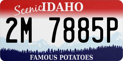 ID license plate 2M7885P