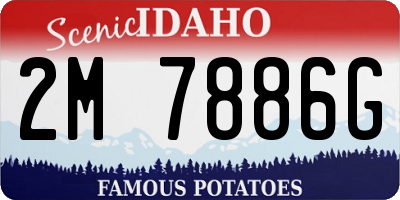 ID license plate 2M7886G