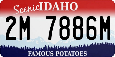 ID license plate 2M7886M