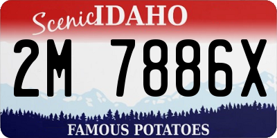 ID license plate 2M7886X