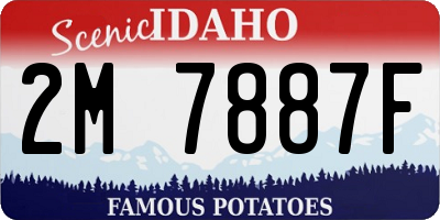 ID license plate 2M7887F