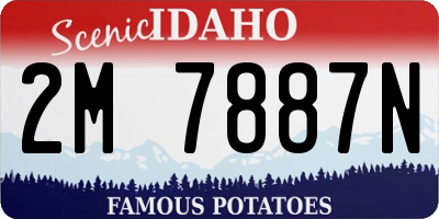 ID license plate 2M7887N