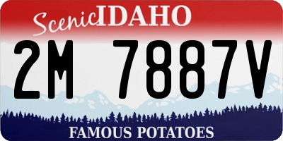 ID license plate 2M7887V
