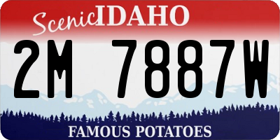 ID license plate 2M7887W