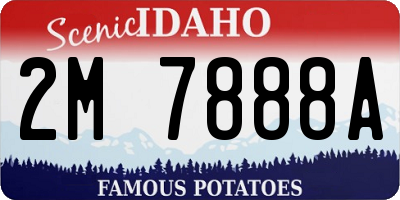 ID license plate 2M7888A