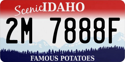 ID license plate 2M7888F