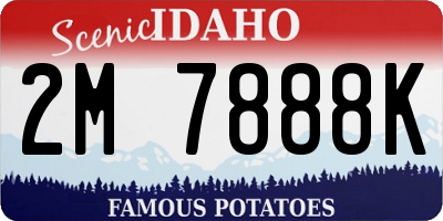 ID license plate 2M7888K