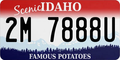 ID license plate 2M7888U