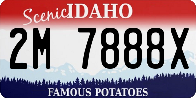 ID license plate 2M7888X