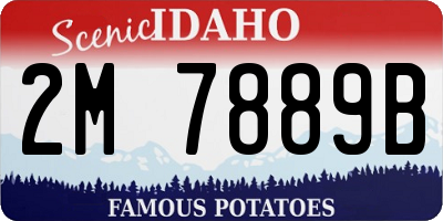 ID license plate 2M7889B