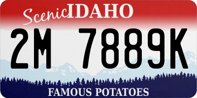 ID license plate 2M7889K