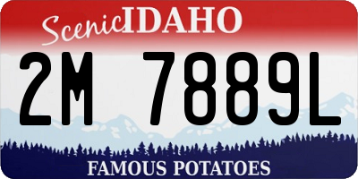 ID license plate 2M7889L