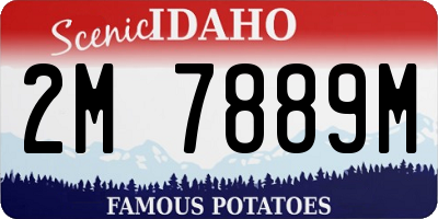 ID license plate 2M7889M