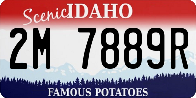 ID license plate 2M7889R