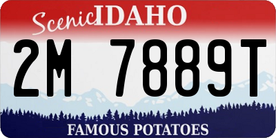 ID license plate 2M7889T