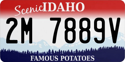 ID license plate 2M7889V