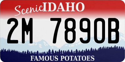 ID license plate 2M7890B