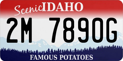 ID license plate 2M7890G