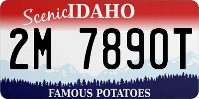 ID license plate 2M7890T