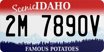 ID license plate 2M7890V