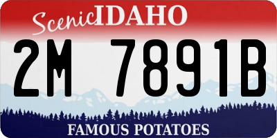 ID license plate 2M7891B