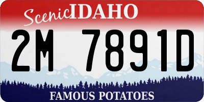 ID license plate 2M7891D