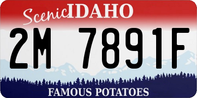 ID license plate 2M7891F