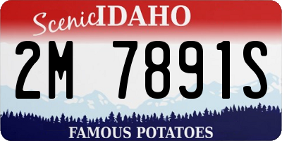 ID license plate 2M7891S