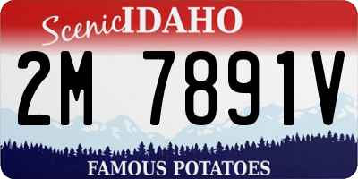 ID license plate 2M7891V